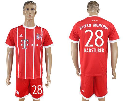 Bayern Munchen #28 Badstuber Home Soccer Club Jersey - Click Image to Close